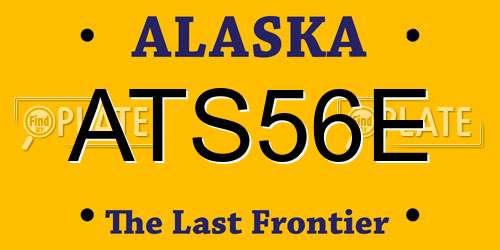 ATS56E Alaska License Plate