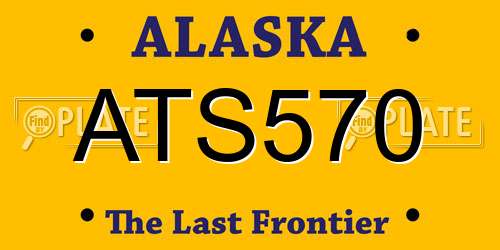 ATS570 Alaska License Plate