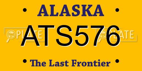 ATS576 Alaska License Plate