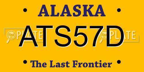 ATS57D Alaska License Plate