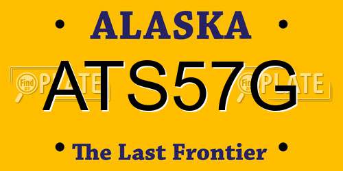 ATS57G Alaska License Plate