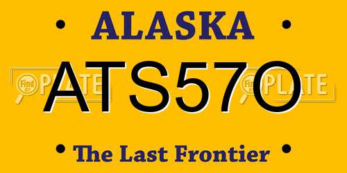 ATS57O Alaska License Plate