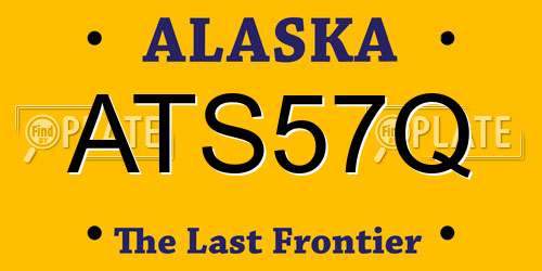 ATS57Q Alaska License Plate