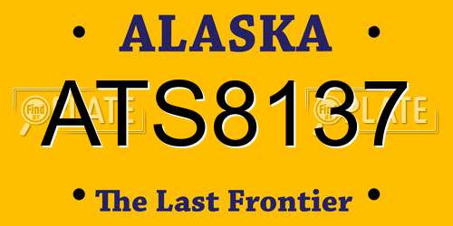 ATS8137 Alaska License Plate