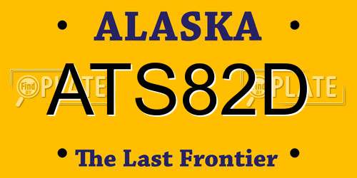 ATS82D Alaska License Plate