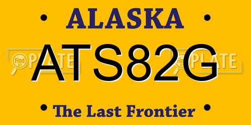 ATS82G Alaska License Plate
