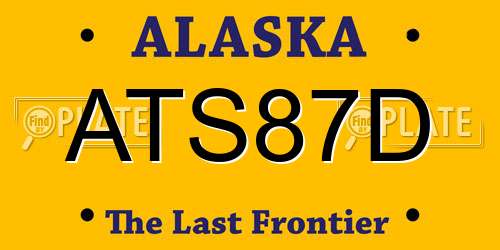 ATS87D Alaska License Plate