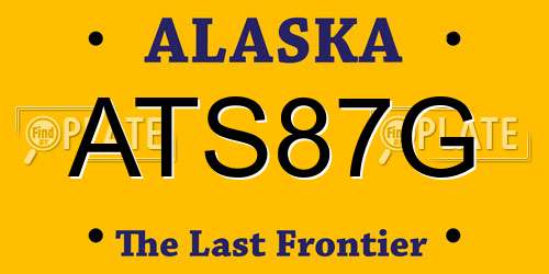 ATS87G Alaska License Plate