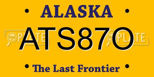 ATS87O Alaska License Plate