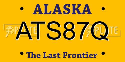 ATS87Q Alaska License Plate