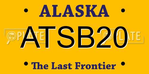 ATSB20 Alaska License Plate