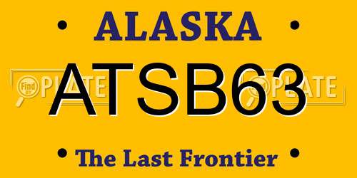 ATSB63 Alaska License Plate