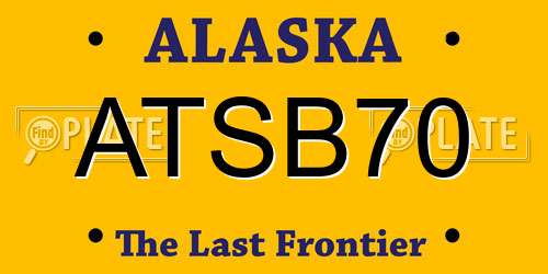 ATSB70 Alaska License Plate