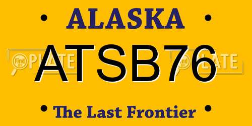 ATSB76 Alaska License Plate