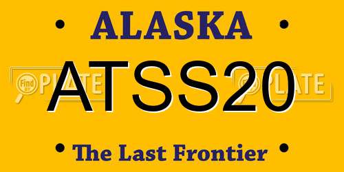 ATSS20 Alaska License Plate