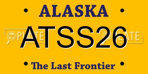 ATSS26 Alaska License Plate
