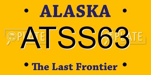 ATSS63 Alaska License Plate