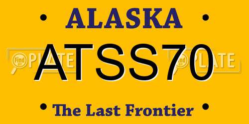 ATSS70 Alaska License Plate