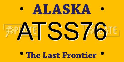 ATSS76 Alaska License Plate