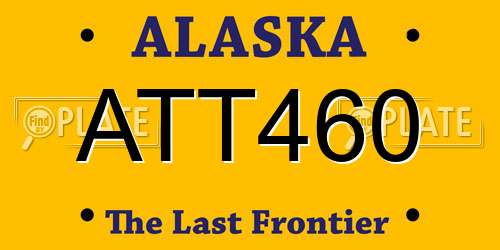 ATT460 Alaska License Plate