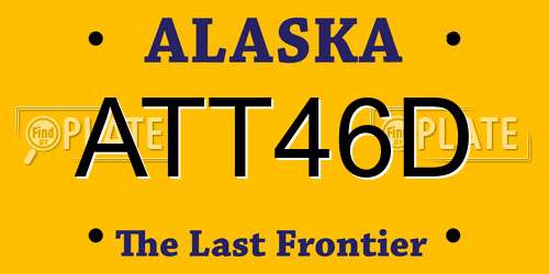 ATT46D Alaska License Plate