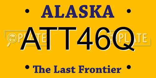 ATT46Q Alaska License Plate