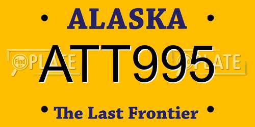 ATT995 Alaska License Plate