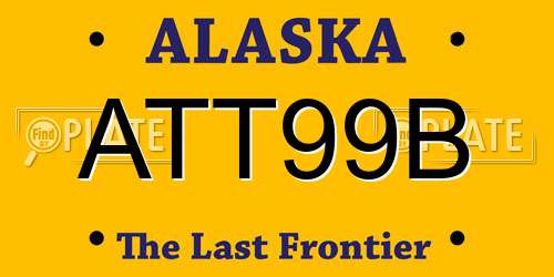 ATT99B Alaska License Plate
