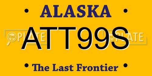 ATT99S Alaska License Plate