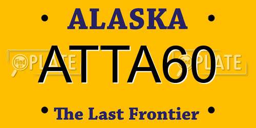ATTA60 Alaska License Plate
