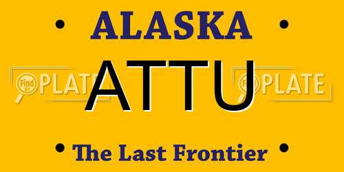 ATTU Alaska License Plate