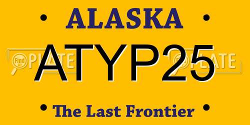 ATYP25 Alaska License Plate