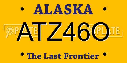 ATZ46O Alaska License Plate