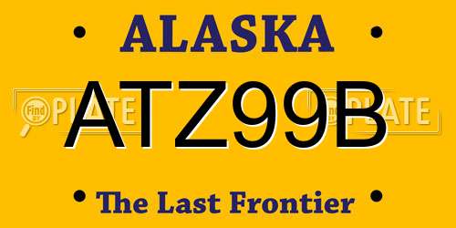 ATZ99B Alaska License Plate