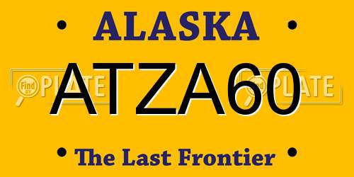 ATZA60 Alaska License Plate
