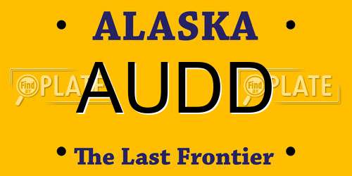 AUDD Alaska License Plate