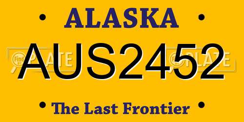 AUS2452 Alaska License Plate