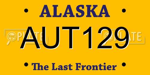 AUT129 Alaska License Plate
