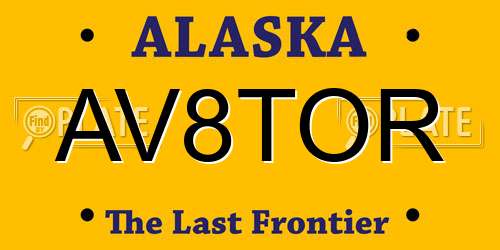 AV8TOR Alaska License Plate