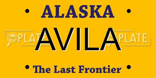 AVILA Alaska License Plate