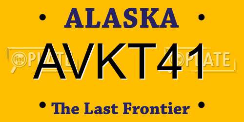 AVKT41 Alaska License Plate