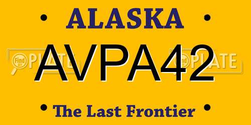 AVPA42 Alaska License Plate