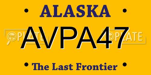 AVPA47 Alaska License Plate