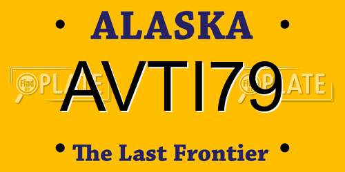 AVTI79 Alaska License Plate