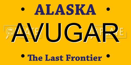 AVUGAR Alaska License Plate