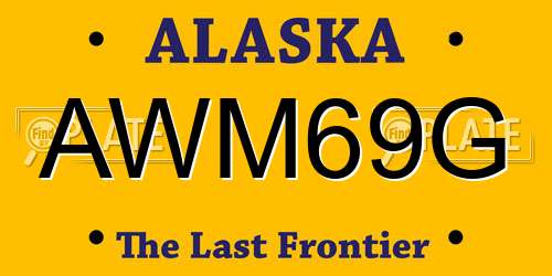 AWM69G Alaska License Plate