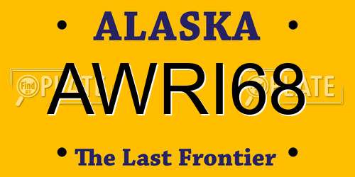 AWRI68 Alaska License Plate