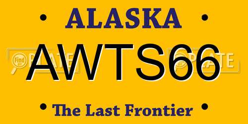 AWTS66 Alaska License Plate