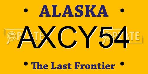 AXCY54 Alaska License Plate