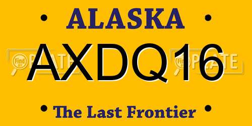 AXDQ16 Alaska License Plate
